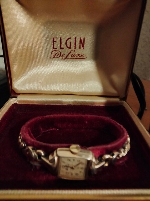 Montre Femme Vintage Elgin Quartz Deux Tons - Occasion - Analogique - Style Rétro