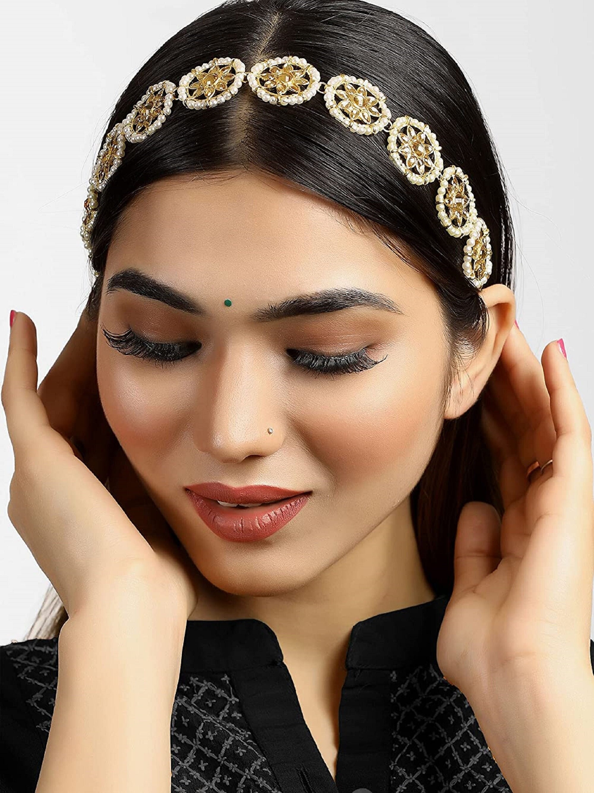 Buy Pearl Head Chain Online In India - Etsy India Buy Pearl Head Chain Online In India - Etsy India
