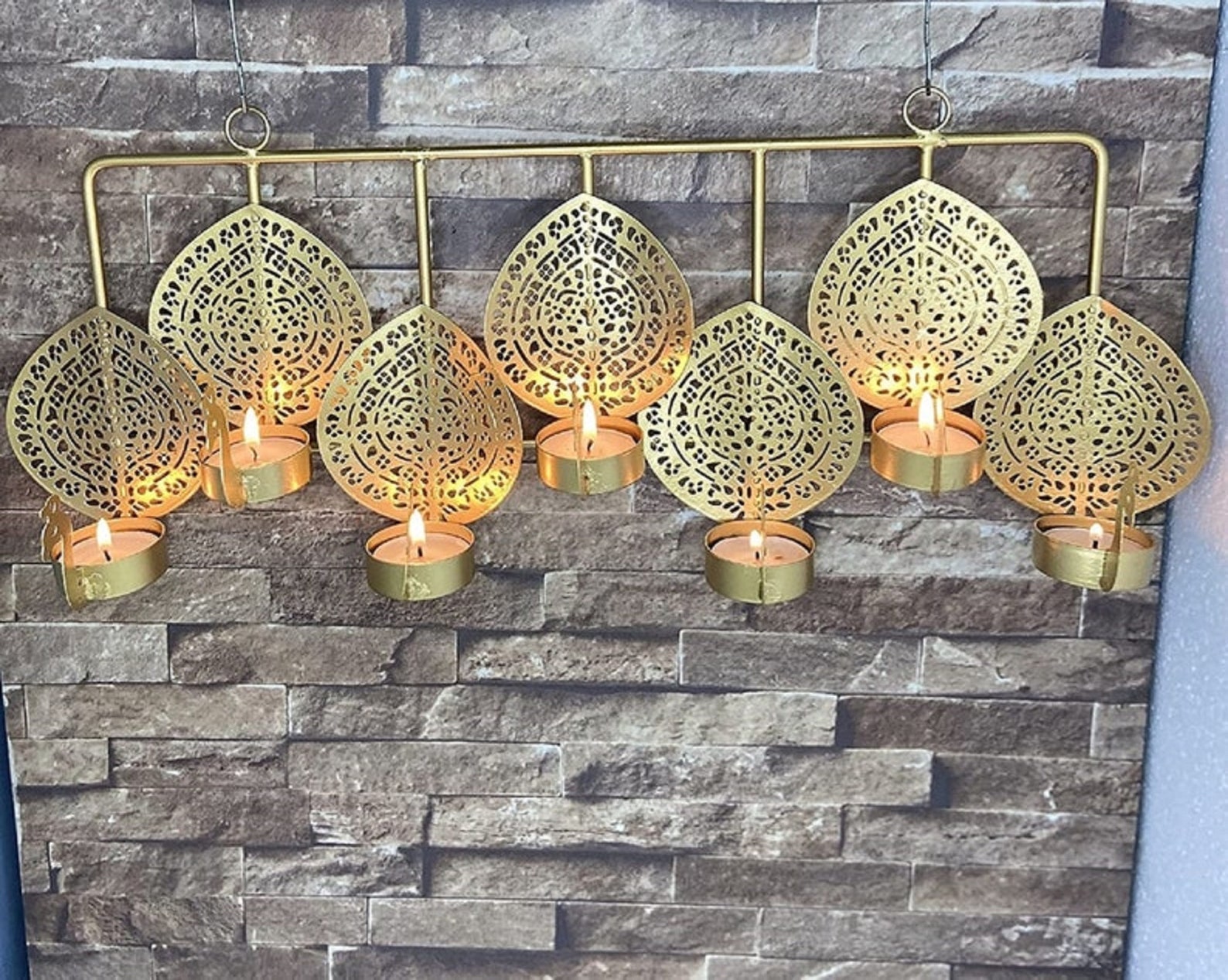 Leaf Tea Light Holder Wall Hanging Candle Holder Wall Tea Etsy