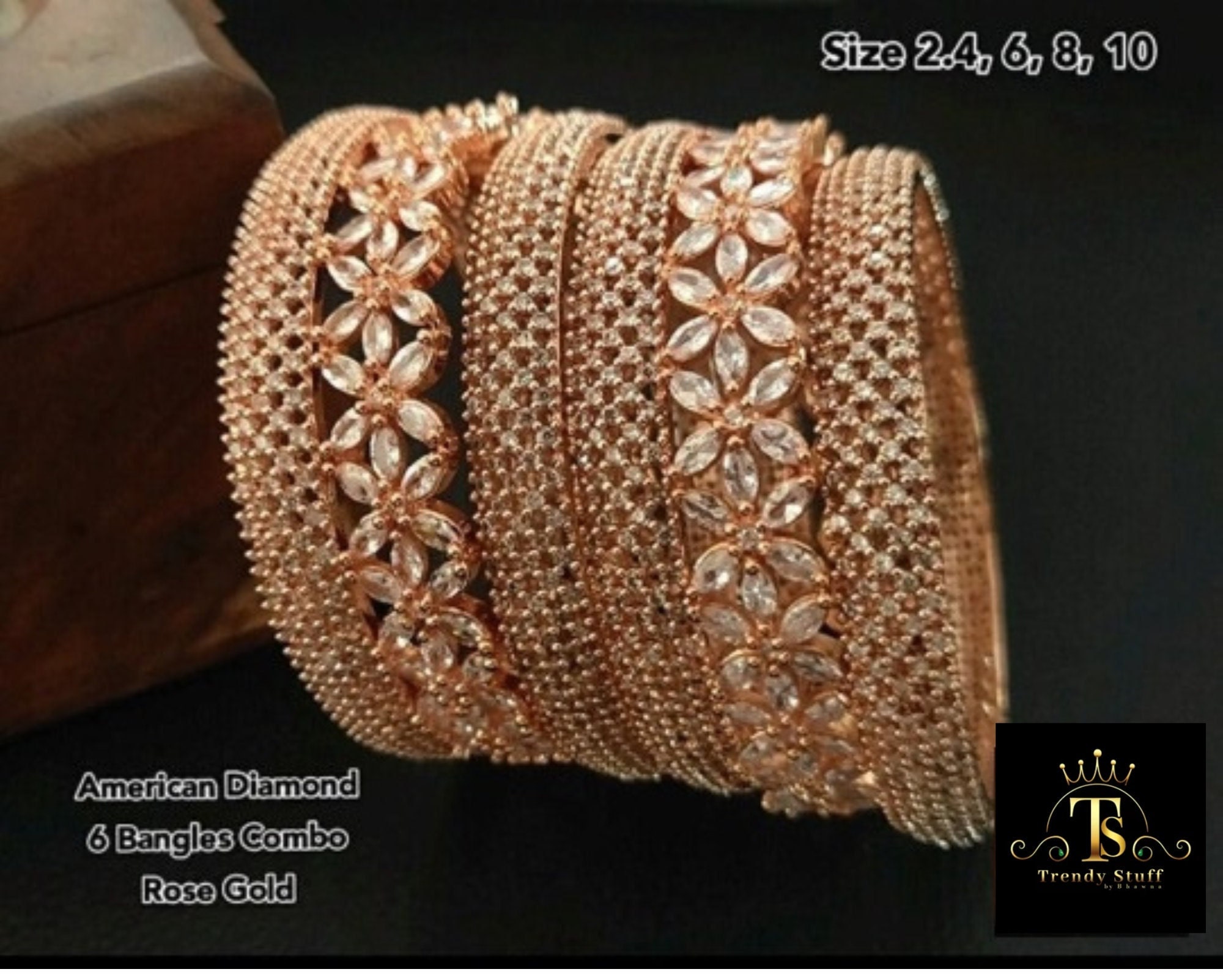 Indian Beautiful Fashion American Diamond Gold Plated - Etsy