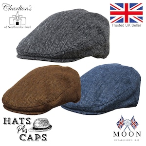 Abraham Moon 100% British English Yorkshire Wool. Charltons of Northumberland country flat cap