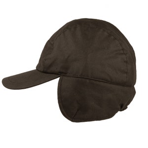 Charltons of Northumberland 100% coton ciré britannique Oreillette imperméable Trappeur Mountain Hat Casquette de baseball image 5