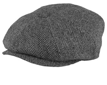 Charlton's of Northumberland Newsboy Gatsby 8 Panel Wool Cap Peaky Style Baker Boy Hat