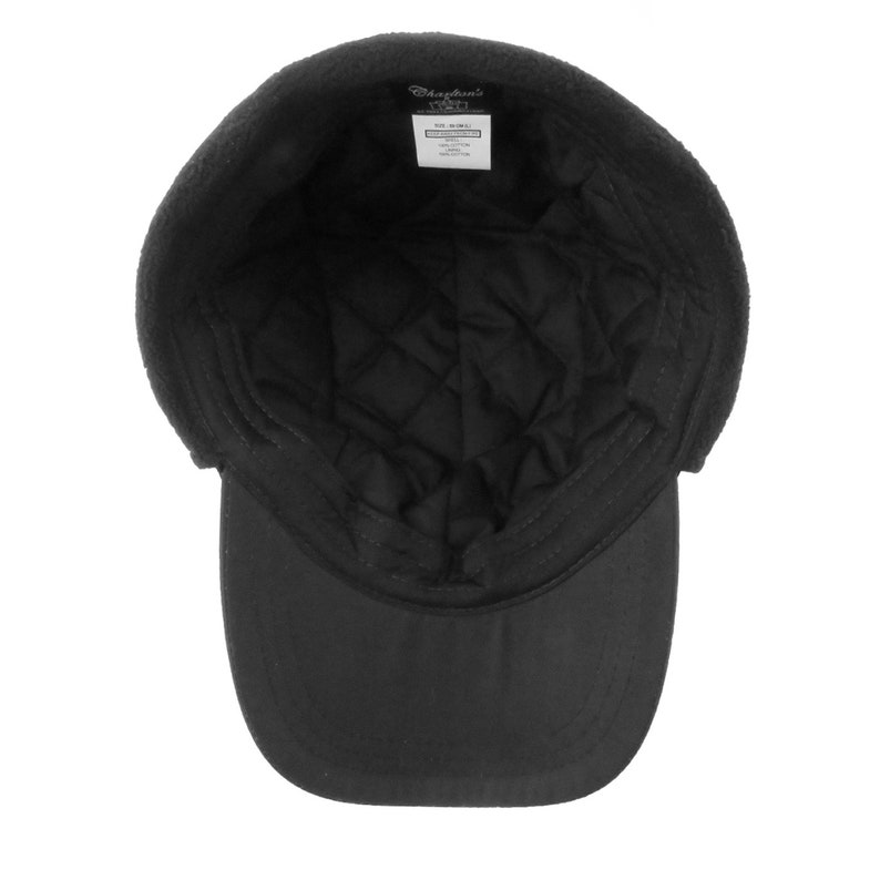 Charltons of Northumberland 100% coton ciré britannique Oreillette imperméable Trappeur Mountain Hat Casquette de baseball image 3