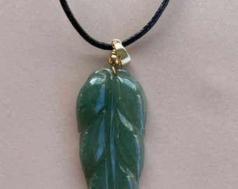 Icy Green Jadeite, 100% Untreated Certified Genuine Type A Burmese Jadeite, Leaf Jadeite Jade Pendant Necklace, Burma Jadeite