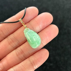 Green Jadeite, Fugua Jadeite Jade Pendant, 100% Untreated Certified Genuine Type A Burmese Jadeite, Grade A Jadeite, Burma Jadeite