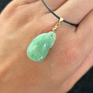 Green Jadeite, Fugua Jadeite Jade Pendant, 100% Untreated Certified Genuine Type A Burmese Jadeite, Grade A Jadeite, Burma Jadeite