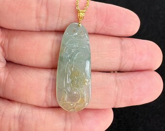 認定手彫り天然ミャンマービルマ翡翠ジェダイト「となりのトトロ」漫画