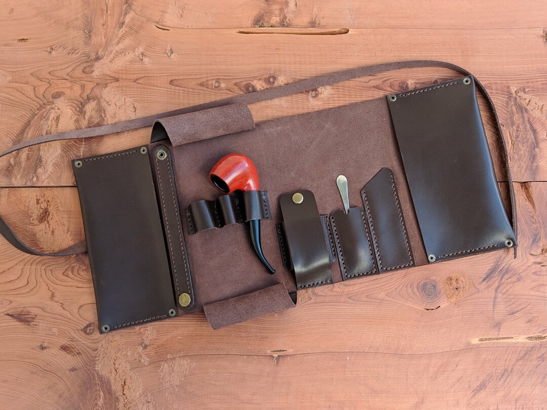 Combo Pipe Bag for 3 Pipes Leather Pipe Bag Handmade Etsy