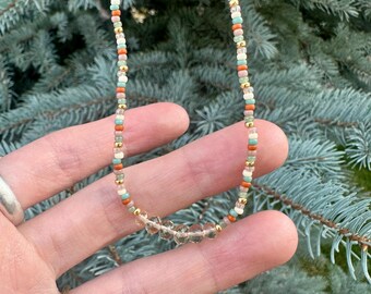 Champagne Citrine Beaded Necklace