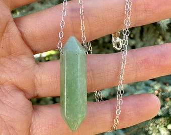 Aventurine Sterling Silver Necklace ~Made to Order