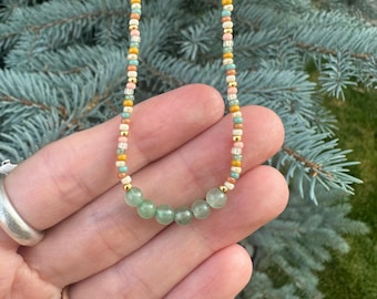 Aventurine Beaded Necklace