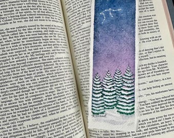 Zodiac Constellation Bookmark - Original Watercolor Painting