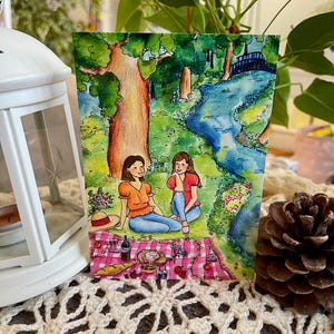 impression d’illustration à l’aquarelle, scène cozy