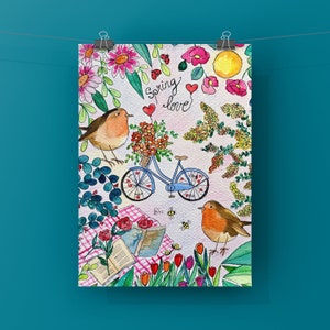 Impression d’aquarelle spécial printemps pour idée de décoration