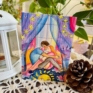impression d’illustration à l’aquarelle, scène cozy