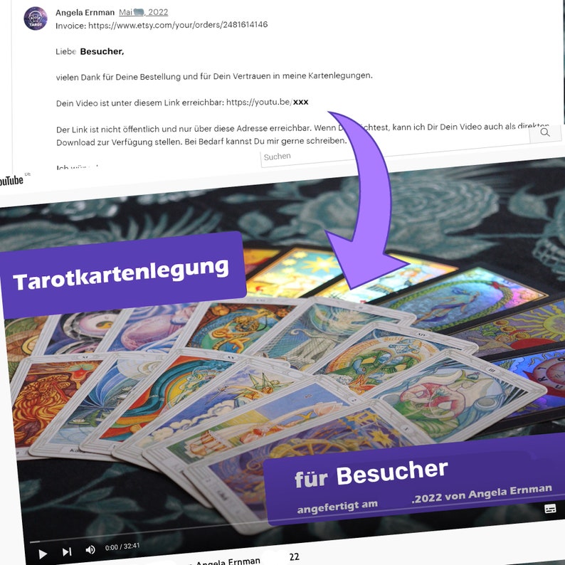 Grabación de vídeo de lectura de cartas del tarot de 20 minutos en 24 horas. imagen 4