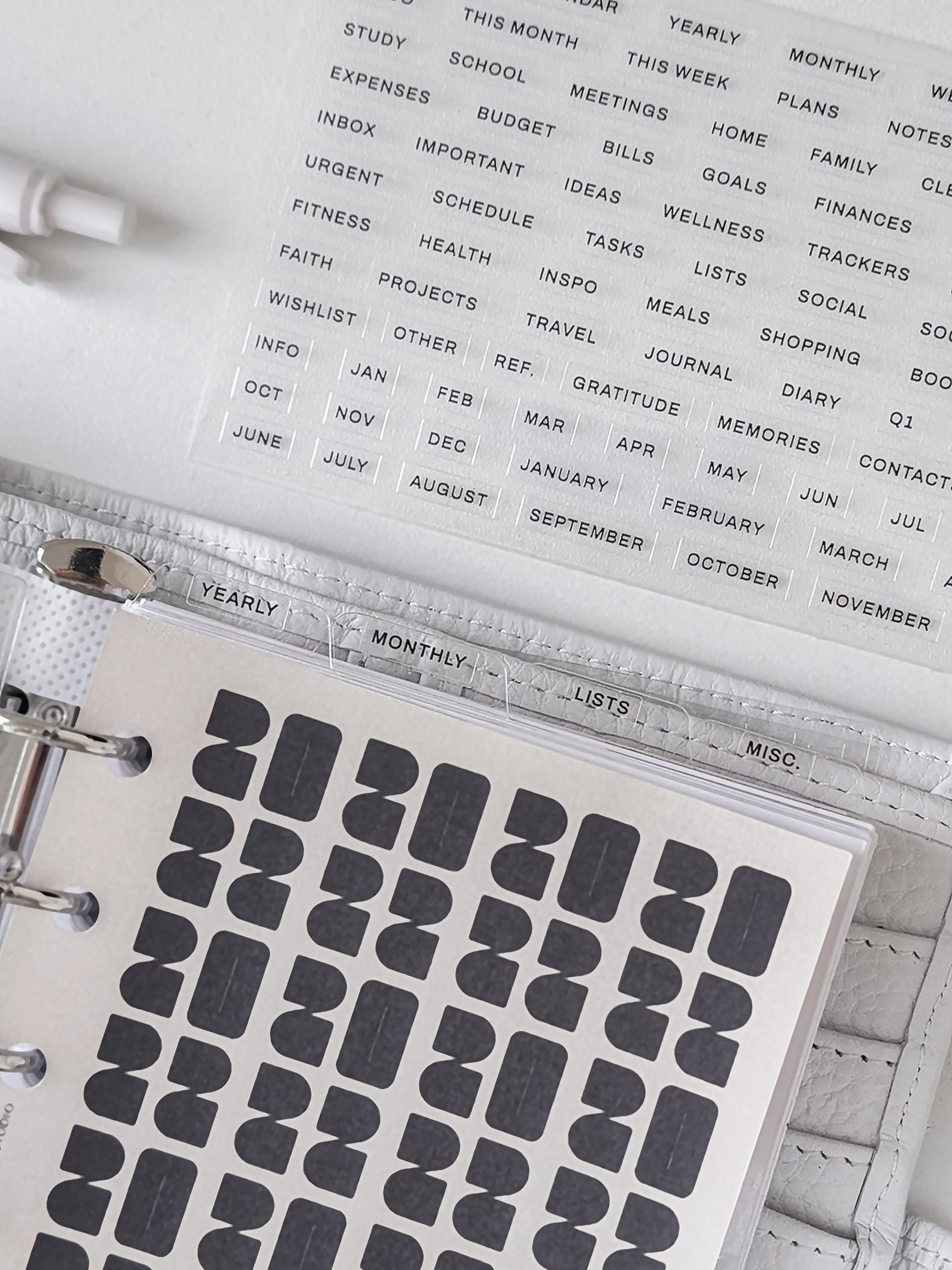 Tab On Sticker Divider Tab Sticker Sheet With 91 Labels, White Ink & Black Ink ...
