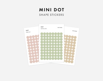 Dot Stickers - Mini Dots | 0.5cm / 0.2" Dot Stickers, Small Dot Stickers, Minimal Planner Stickers, Circle Stickers | Planner Stickers
