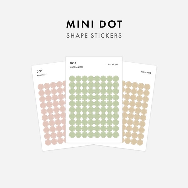 Dot Stickers - Mini Dots | 0.5cm / 0.2" Dot Stickers, Small Dot Stickers, Minimal Planner Stickers, Circle Stickers | Planner Stickers