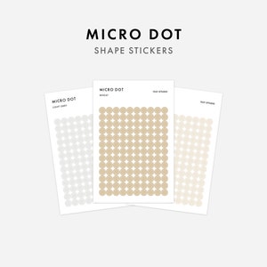 Micro Dot Stickers for Hobonichi Planner | 0.35cm (0.13&quot;) Dot Stickers, Circle Stickers, Planner Stickers, Washi Dots, Hobonichi Stickers
