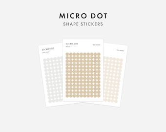 Pegatinas de micropuntos para agenda Hobonichi / 0,35 cm (0,13"), pegatinas de puntos, pegatinas circulares, pegatinas para agenda, pegatinas de puntos washi, pegatinas Hobonichi