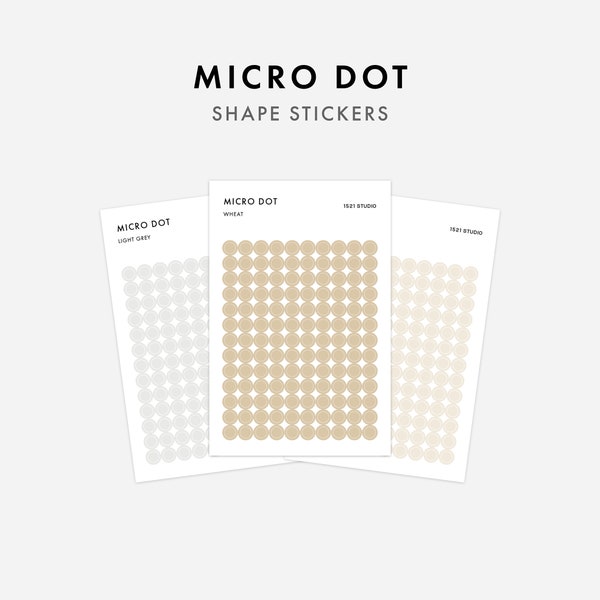 Micro Dot Stickers for Hobonichi Planner | 0.35cm (0.13") Dot Stickers, Circle Stickers, Planner Stickers, Washi Dots, Hobonichi Stickers