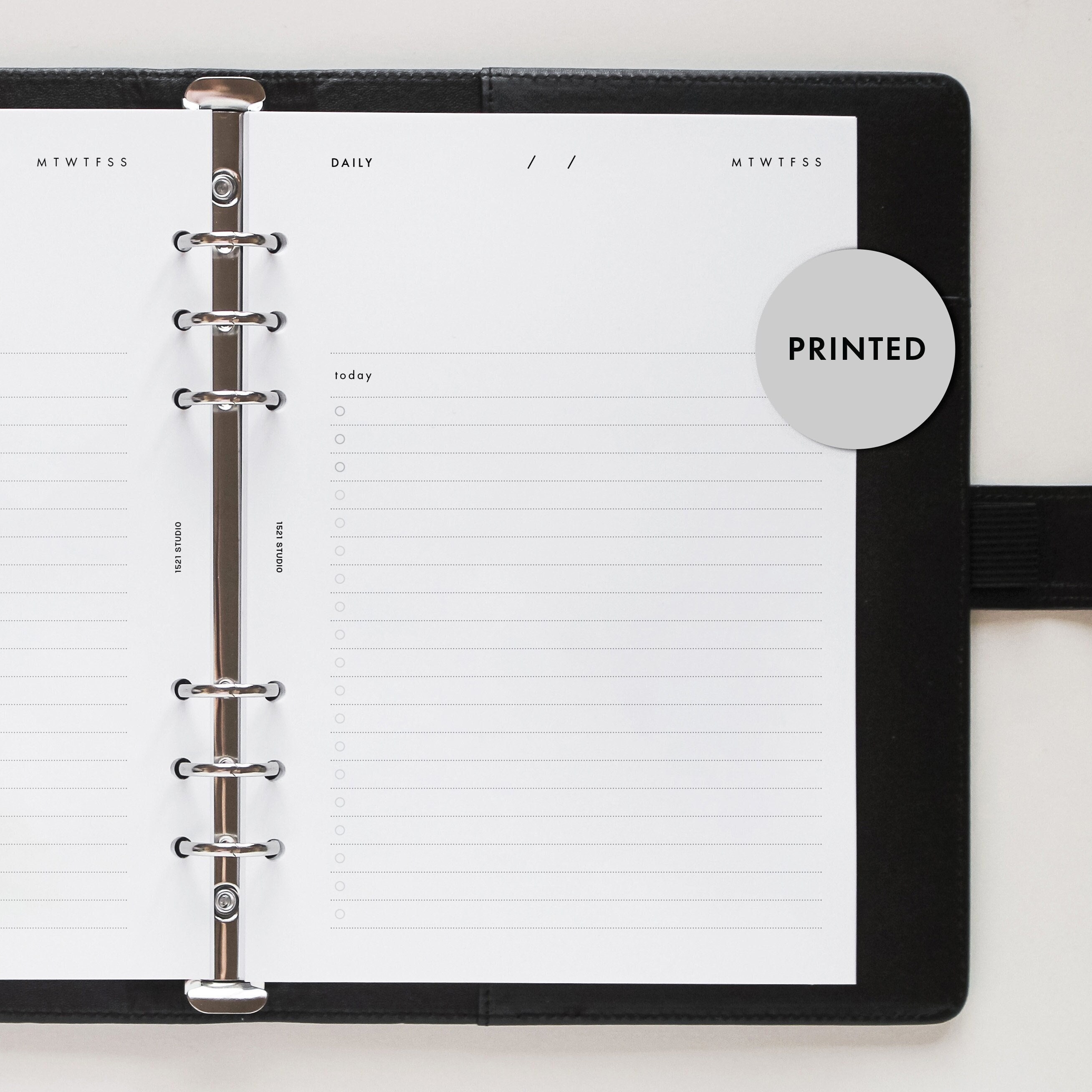 Daily Planner Inserts Monochrome Style - for A5 planners printed in  Australia. - Planner Peace