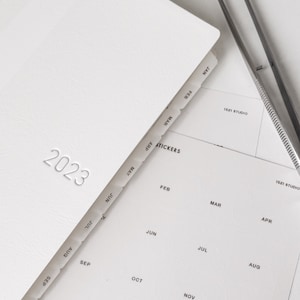 Hobonichi Weeks Tab Stickers, Hobonichi Stickers, Minimal Tab Stickers, Non-waterproof Stickers, Matte, Washi, Clear Stickers