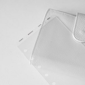 TOP TABS Clear Planner Dividers || Blank Dividers, Crystal Clear Planner Dividers with a Protective Film, Custom Dividers for Ring Planners