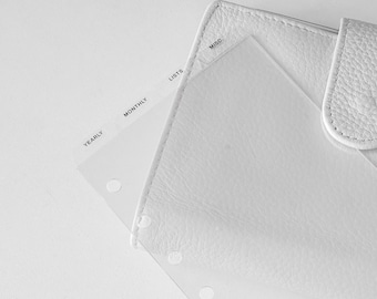 TOP TABS Clear Planner Dividers || Blank Dividers, Crystal Clear Planner Dividers with a Protective Film, Custom Dividers for Ring Planners