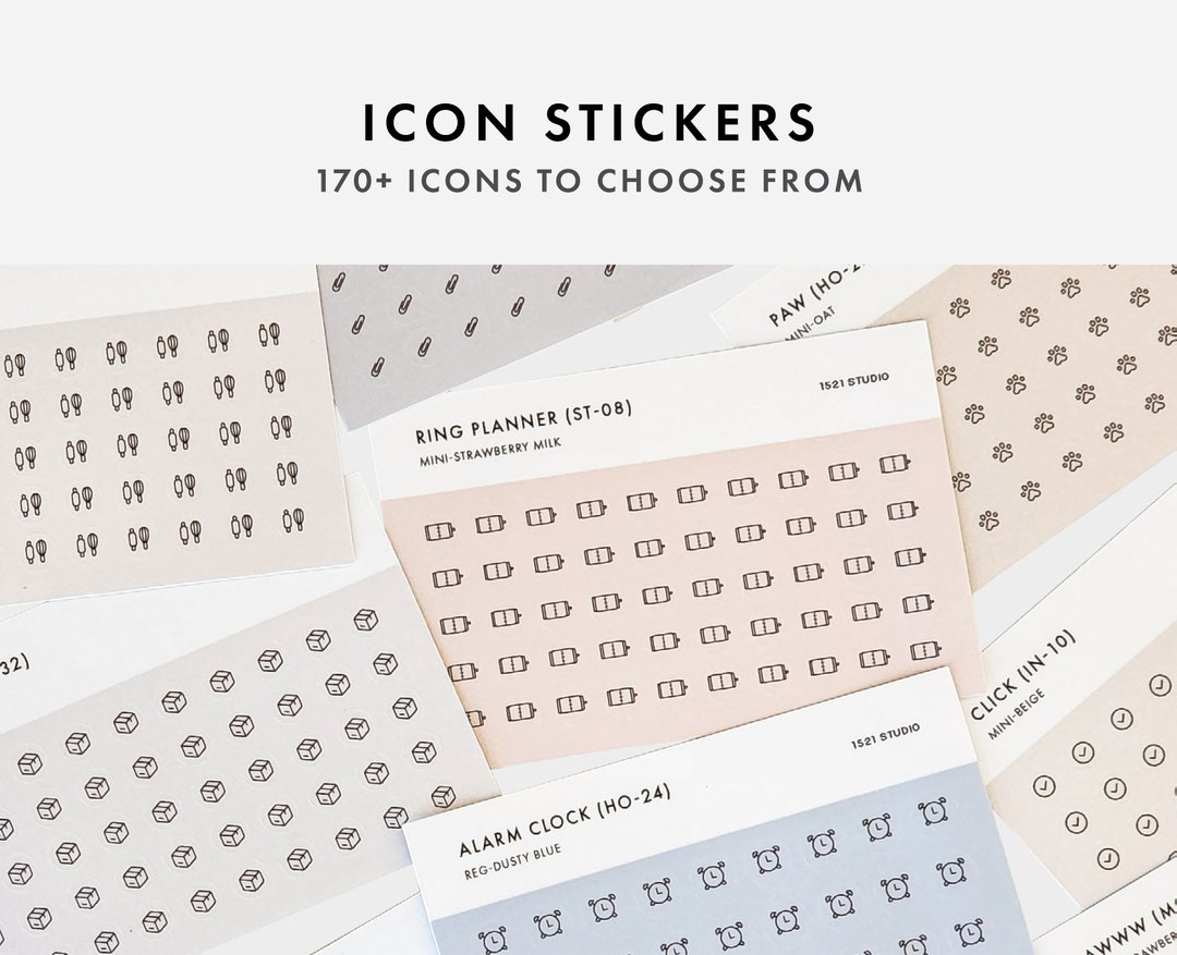 Minimal Planner Icon Stickers 170+ Icons to Choose From - One Icon per ...
