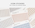 One icon per sheet - Minimal Planner Icon Stickers, 170+ Icons to choose from, Custom Icon Stickers, Planner Stickers || Washi, Matte, Clear product logo
