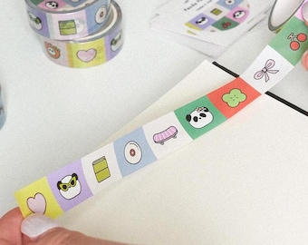 Panda Palette Washi Tape 15mm x 10m || Functional Washi Tape, Stickers, Journal & Planner Washi Tape, Cute Washi Tape, Decorative Tape