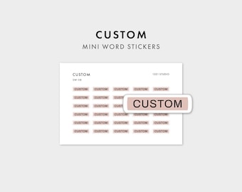 Custom Word Planner Stickers, Highlighted Header Stickers, Hobonichi Stickers, Custom Stickers, Custom Text Stickers, Minimal Stickers