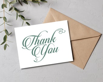 Thank You Card, thank you card, digital card, printable, instant download, thank you, gratitude card, Wedding thank you printable