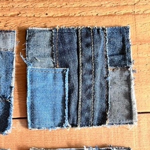 Blue Jeans Patch Recycled Denim Applique Visible Mending - Etsy