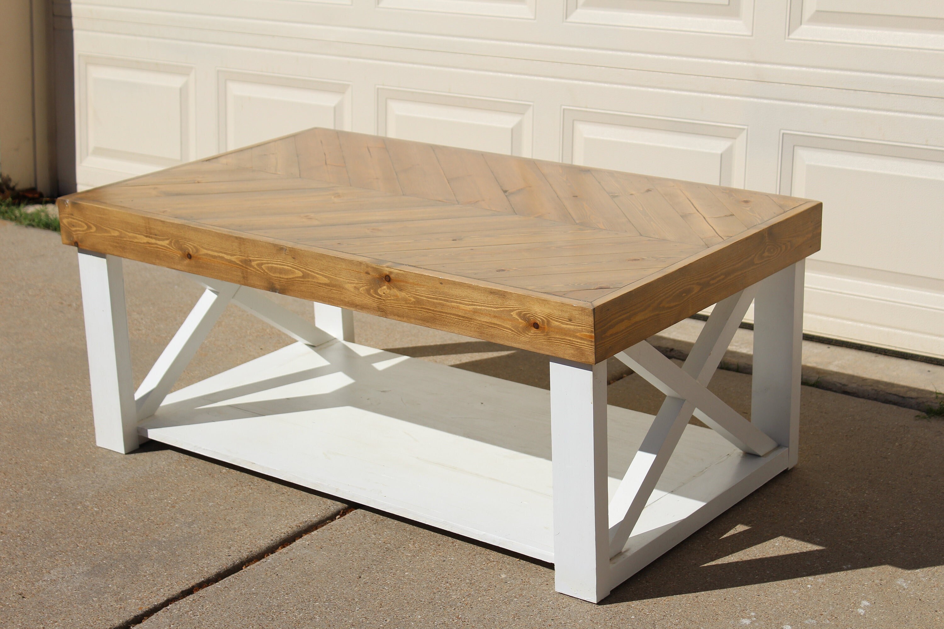Herringbone Farmhouse Coffee Table - Etsy