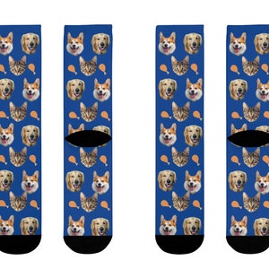 Custom Pet Face Socks, Personalized Dog face Socks, Cat Face Socks, Dog Lovers Gift, Christmas gift, Multiple Face Socks, Dog Photo Socks Bild 4