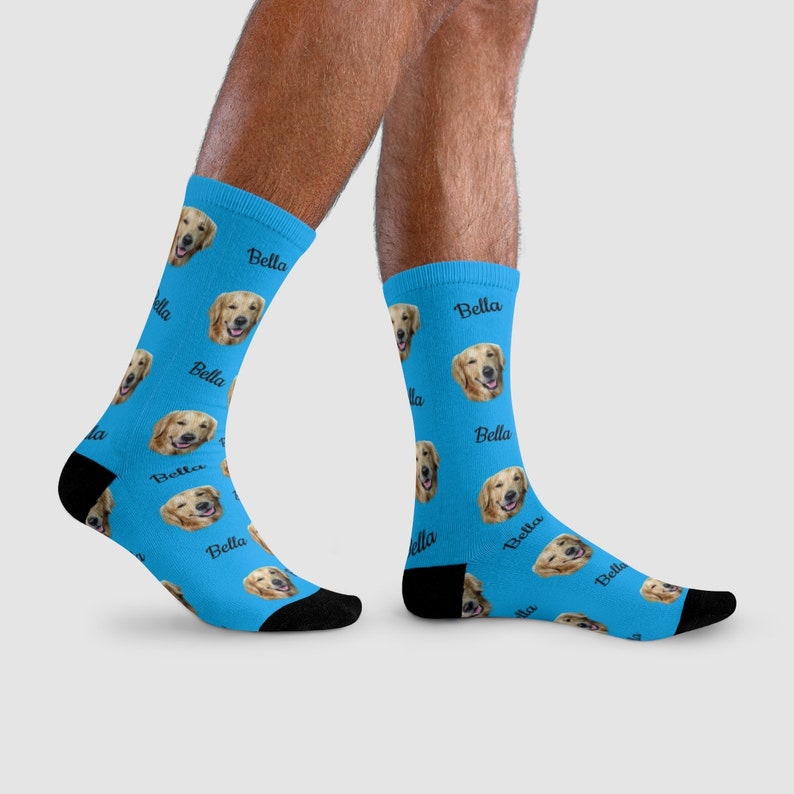 Custom Face Socks With Text, Your Face On Socks, Personalized face Socks, Custom Text Socks, Father's Day gift, Funny Socks, Photo Socks Bild 2