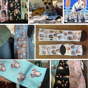 Custom Pet Face Socks, Personalized Dog face Socks, Cat Face Socks, Dog Lovers Gift, Christmas gift, Multiple Face Socks, Dog Photo Socks Bild 9