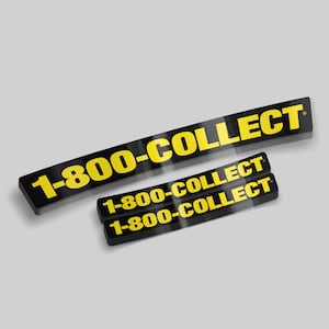 1-800-COLLECT Vintage Retro Fender Decal (4 Count)