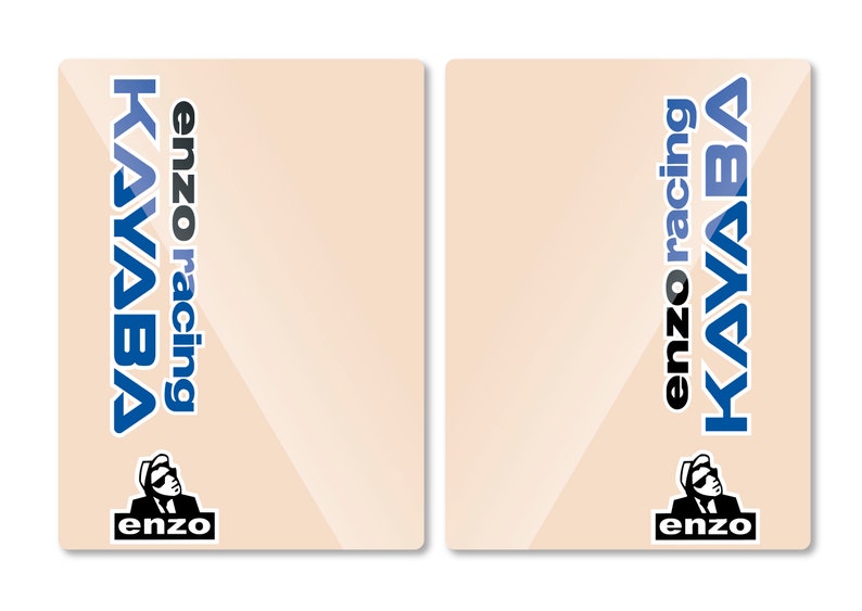 Retro KYB Enzo Clear Fork Decals Original N-style MX 12ml Utlra Thick ...
