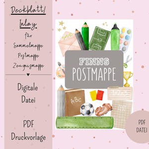 Cover sheet/inlay for postal folder or certificate folder DIN A4 Digital file PDF