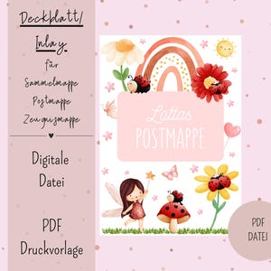 Cover sheet/inlay for postal folder or certificate folder DIN A4 Digital file PDF