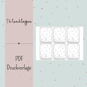 Print template - Bag flap bag closure - New Year&#39;s Eve - PDF