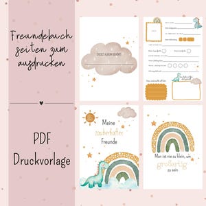 Friends book pages for printing PDF DIN A5