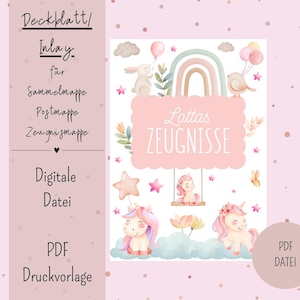 Cover sheet/inlay for postal folder or certificate folder DIN A4 Digital file PDF