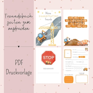 Friends book pages for printing PDF DIN A5