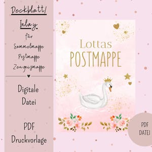 Cover sheet/inlay for postal folder or certificate folder DIN A4 Digital file PDF